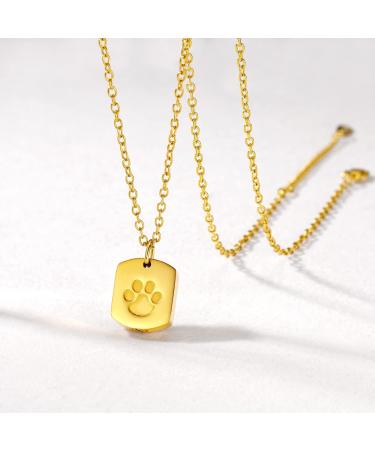 U7 Women's Cremation Urn Necklace - Celtic Knot Dog Feet & Wings Design - Gold Stainless Steel Cylinder Pendant for Ashes - Buy Online on GoSupps.com