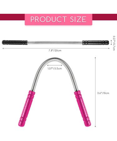 2-Piece Facial Hair Remover Spring for Women and Men - Remove Hair from Upper Lip, Chin, Cheeks, and Neck - Eyebrow Face Epilator Threading Tool (Black Rose Red) - Buy Online on GoSupps.com