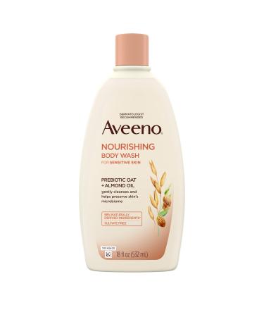 Aveeno Nourishing Body Wash Prebiotic Oat + Almond Oil 18 fl oz (532 ml)