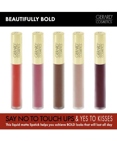 Gerard Cosmetics HydraMatte Liquid Lipstick Mile High | Pink Nude Matte Lip Color | Long Lasting & Non-Drying Formula | Super Pigmented Lipstick - Buy Online on GoSupps.com