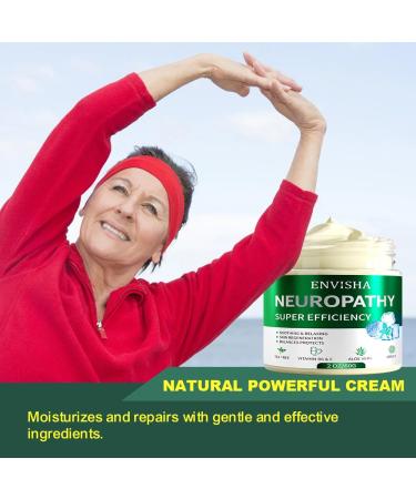 ENVISHA Neuropathy Cream with Menthol Arnica Aloe Vera Emu Vitamin B6 Extra Strength for Feet Hands Legs 2oz - Buy Online on GoSupps.com