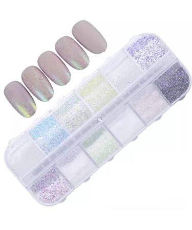12 Colors Nail Glitter Sugar - Shimmering Sugar Nail Art Decoration | International Shipping Available - Buy Online on GoSupps.com