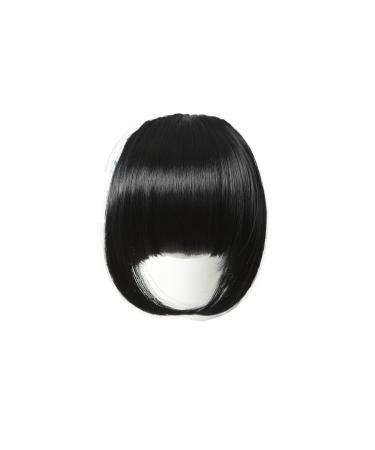Bangs Synthetic Bang Hair Fringe Clip in Bangs Fake Blunt Brown Hair Bangs Hair Extension Heat Resistant Hairpieces for Women Bangs Hair Clip(NLH1007-1)