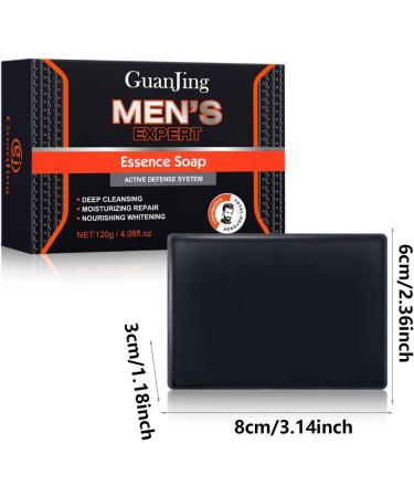 Hongjingda Carbon Soap Activated Charcoal Soap Activated Charcoal Soap Black Soap for Face Body Hair Organic Shea Butter Vitamin E Natural Soap for Men - Buy Online on GoSupps.com