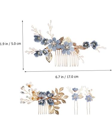 Ipetboom Bridal Comb 4 Sets Bridal Headwear Pearl Headpiece Wedding Hair Clips Bridal Headpiece Rhinestone Hair Clips Pearl Wedding Hair Accessories Blue Tiara The Flowers Hair Piece Bride - Buy Online on GoSupps.com