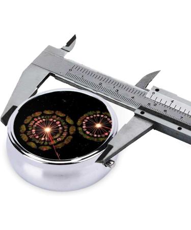 Starry Dandelion Round Pill Box - 3 Compartment Travel Organizer | Portable Pill Container for International Shipping - Buy Online on GoSupps.com