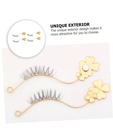 FOMIYES 6pairs Eyelash Lash Display Fake Lashes Magnetic with Tool Magnetic Tryout Wand Eyelash Separator Eyelash Applicator Tool Salon Rose Electroplating Process Fake Eyelashes - Buy Online on GoSupps.com