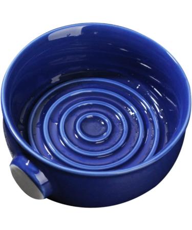 Beavorty Antique Shaving Shell - 2 Pack Ceramic Razor Cup for Shaving Brush & Foam - 11.5x11.5cm - Blue - Buy Online on GoSupps.com
