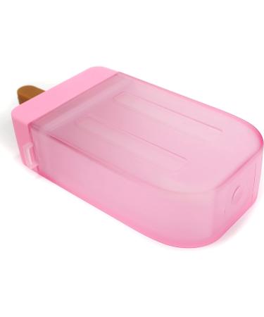 Popsicle Water Bottle with Strap | BPA Free Clear Juice Cup | Leakproof 300ML (Pink) | Dishwasher Safe | Suitable for Adults and Kids - Buy Online on GoSupps.com