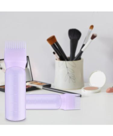 COMNICO Root Comb Applicator Bottle 6oz - Portable Hair Dye Oil Brush Cap - Purple - Buy Online on GoSupps.com