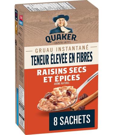 Quaker High Fibre Raisins & Spice Instant Oatmeal 344g (12 Boxes 96 Packets) - Buy Online on GoSupps.com
