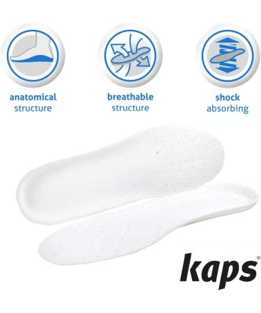 Kaps Sport Shoe Insoles for Sports Shoes - Breathable & Sweat-Absorbing Inserts for Trainers & Sneakers (Size 45 EUR/12 US Men) - Buy Online on GoSupps.com