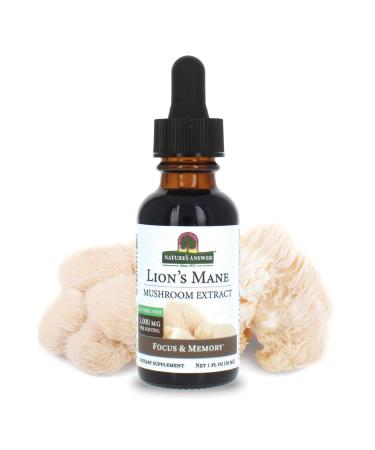 Nature's Answer Lion's Mane Mushroom Extract Alcohol Free 1 fl oz (30 ml)
