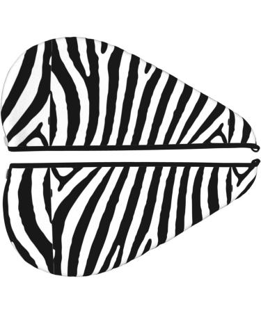Quick-Dry Zebra Hair Towel Wrap - Buttoned Turban for Effortless Hair Drying | International Shipping - Buy Online on GoSupps.com