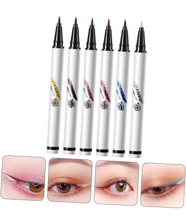 LALADEFIEE 6pcs 4 in One Makeup Pen Eyeliner Pen for Women Liquid Eyeliner Pen Eyeliner Pencil Red Eyeliner Abs - Buy Online on GoSupps.com