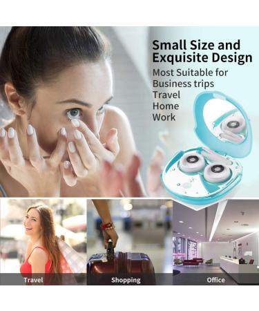 OFONE Contact Lens Cleaner - Portable Rechargeable Vibration Case with Mirror & Remover Applicator for Travel & Home (Blue) - Buy Online on GoSupps.com