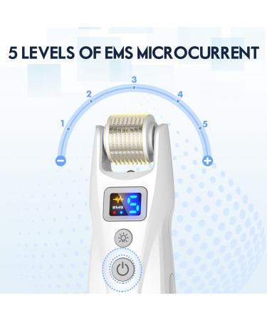 Microneedling Pen G5 Professional EMS Derma Roller with 540 Micro Titanium Needles & 2 LED Lights Electric Wireless Microneedle Device for Skin Tightening Anti-Wrinkle Reduce Acne Hair Growth - Buy Online on GoSupps.com