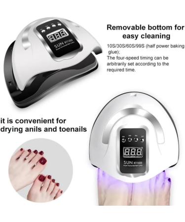 Nail Lamp 280W Gel Nail Lamp Nail Dryer UV Lamps for Gel Nails LED Nail Lamp with Automatic Sensor / 4 Timer Setting Home and Salon - Buy Online on GoSupps.com