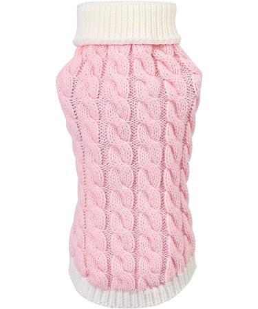 Buy PetyOung Warm Dog Sweater Vest - Knitted Winter Coat for Small & Medium Dogs - Hell-Pink - Buy Online on GoSupps.com