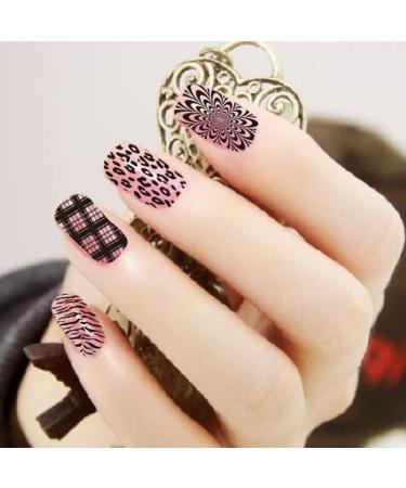 Nail Art Stamping Plates Set - Panda Unicorn & Flower Designs - Silicone Manicure Tools with Scraper | Style D03 - Shop Internationally! - Buy Online on GoSupps.com