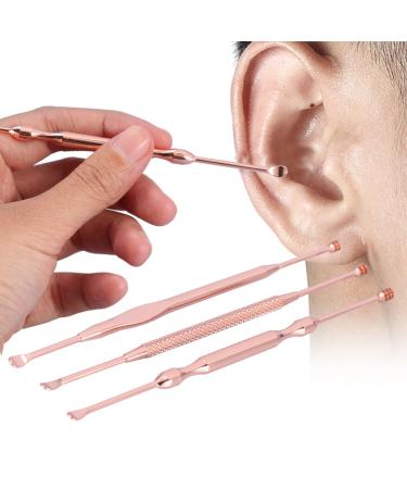 Earwax Removal kit 3pcs Ear Wax Removal Ear Pick Tools for Ear Care Stainless Steel Tool Double Ended Wax Remover Cleaner Curette Spoon
