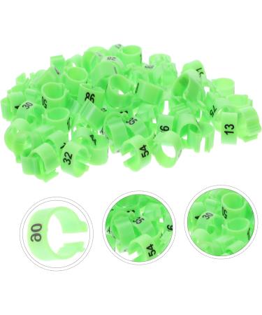 Beavorty 200 pcs Racing Digital Indoor Bands Identification Clip- Plastic Band Chick Pigeon Bird Leg 1X1X0.8CMx2pcs Greenx2pcs - Buy Online on GoSupps.com