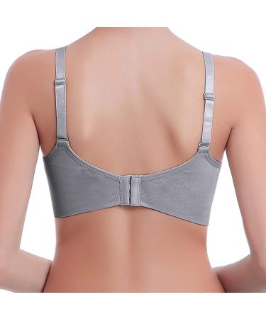 Comfortable Women's Seamless Sport Bra | Push-Up & Cross-Back Design | Ideal for Yoga & Sleep | Soft Padded Bralette in Gray - Buy Online on GoSupps.com