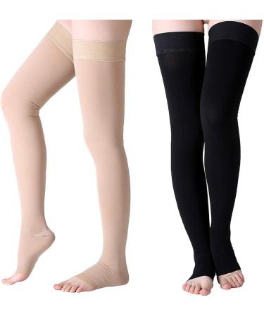 Famkit Thigh High Compression Stockings 23-32 mmHg for Varicose Vein Relief | Medium Size International Shipping Available - Buy Online on GoSupps.com
