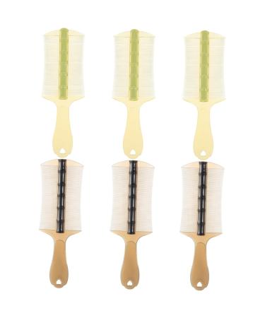 6pi ces Peigne Antipelliculaire Double Face avec Long Manche pour Cheveux pais et Secs limine les Pellicules Convient aux Adultes et Gar on Fille