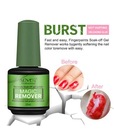Gentle Gel Nail Polish Remover (2Pcs) - Quick & Easy Gel Nail Removal - Professional Non-Irritating Formula - 15ml (0.5 Fl Oz) Pack of 2 - Buy Online on GoSupps.com
