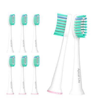 Electric Toothbrush Replacement Heads Compatible with Philips Sonicare Soft Replacement Tooth Brush Heads Compatible with Click-on Phillips Sonic Care Toothbrush 8 Pack