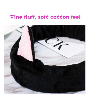 Buy Black Cat Ears Hair Band for Women | Elastic Comfortable Makeup Headband for Yoga & Beauty - Buy Online on GoSupps.com