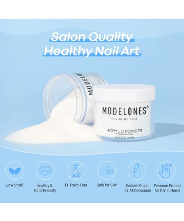 Modelones Acrylic Powder 2.12oz - Professional Clear Acrylic Nail Powder for Nail Extension, French Nail Art, 3D Flowers, and Nail Carving - Beginner-Friendly, Long-Lasting Formula - No Nail Lamp Needed - Buy Online on GoSupps.com