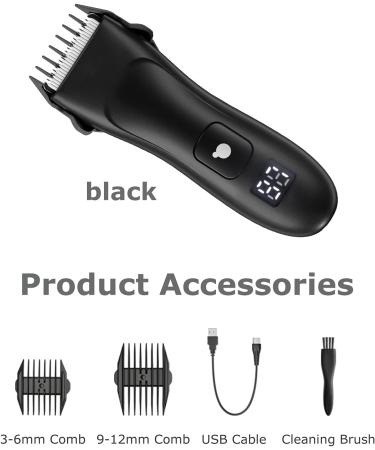 Men's Electric Body Hair Trimmer & Beard Shaver - USB Rechargeable, Waterproof Groomer with LED Display - Buy Online on GoSupps.com