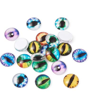 20pcs Beadthoven 12mm Mixed Style Dragon Eye Glass Cabochons for Jewelry Making - Buy Online on GoSupps.com