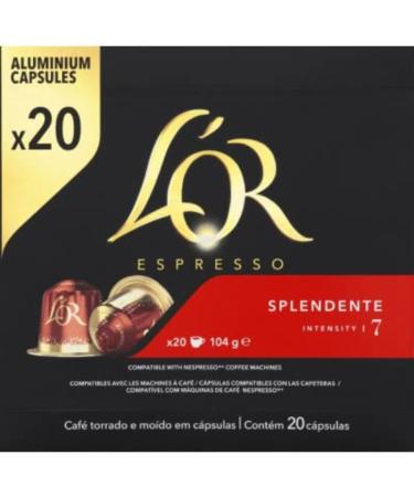 L'Or Espresso Espresso Coffee Capsules, Splendente, Intensity 7 - Box of 20, 104g