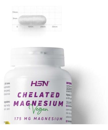  HSN HSN Magnesium Bisglycinate | 120 Vegan Capsules | 350 mg Magnesium per Daily Dose | 100% Glycinate with High Bioavailability - Buy Online on GoSupps.com