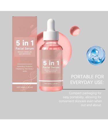 S rum visage anti- ge 5-en-1 la vitamine C s rum visage claircissant hydratant et raffermissant r duit les ridules les rides et les taches brunes hydrate en douceur pour lisser et (3PCS) - Buy Online on GoSupps.com