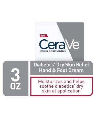 CeraVe Diabetic Hand & Foot Cream for Dry Skin | Fragrance-Free | 3 oz - Buy Online on GoSupps.com