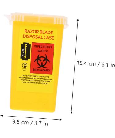Razor Disposal Mini-Shaver Waste Bucket - Small Plastic Container for Blade Storage | Auto Katzentoilette Yellow 15.4x9.5cm | Buy Internationally - Buy Online on GoSupps.com