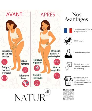  G n rique Natur'All Cherries Tails Powerful Draining Herbal Tea - Loose Cherry Tail Infusion Slimming Herbal Tea Slimming and Weight Loss Anti-Retention Herbal Tea 100 g 100% Natural - Buy Online on GoSupps.com