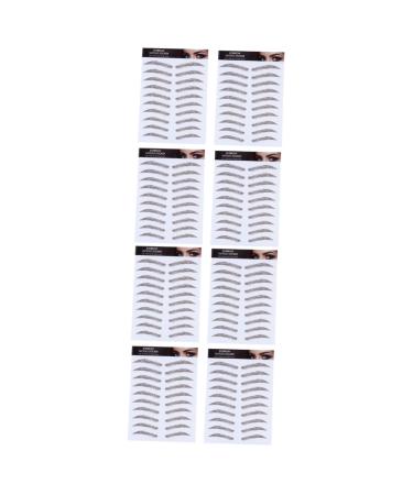 Beavorty 8 Pcs Eyebrow Stickers Waterproof Eyebrow Transfers 6d Hair-like Eyebrows Stickers 3d Makeup Tools