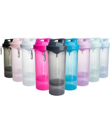 Smartshake Slim Protein Shaker Bottle - 400-500ml, Leakproof, BPA Free, Small Shaker Cup for Women & Men - Gunsmoke Black (2%) - Buy Online on GoSupps.com