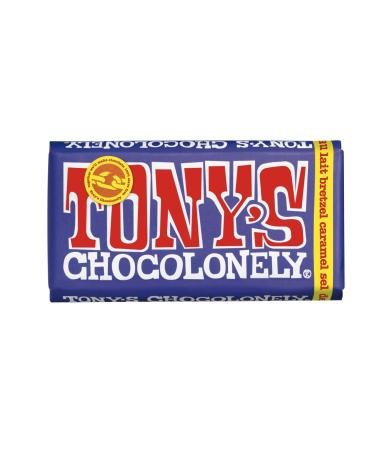 Tony's Chocolonely - Dark Milk Pretzel Caramel - 15 Pieces x 180 Grams - Fair Trade & Slavery Free - Enjoy Guilt Free