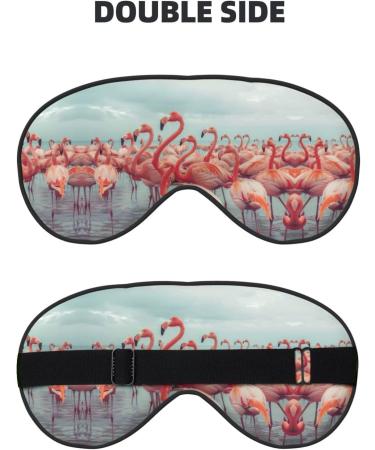 Red Flamingos Beach Sleeping Mask Unisex Soft Comfortable Light Blocking Eye Mask - Buy Online on GoSupps.com