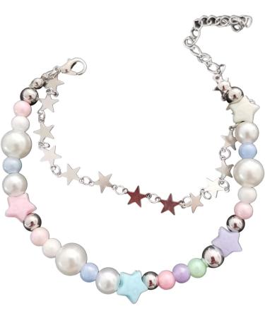 Kuaiyiju Handmade Harajuku Pentagram Bracelet | Trendy Star Trailer Wrist Chain for Women & Teens - Buy Online on GoSupps.com