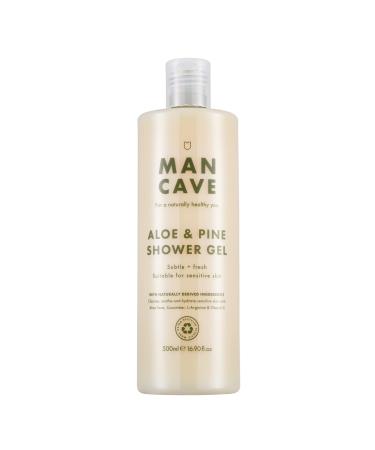 ManCave Aloe and Pine Shower Gel 500ml for Men Suitable for Sensitive Skin Sulphate free formulation Natural Formulation Vegan Friendly Tube made from Recycled Plastics Made in England 500 ml (Pack of 1) Aloe + Pine Shower