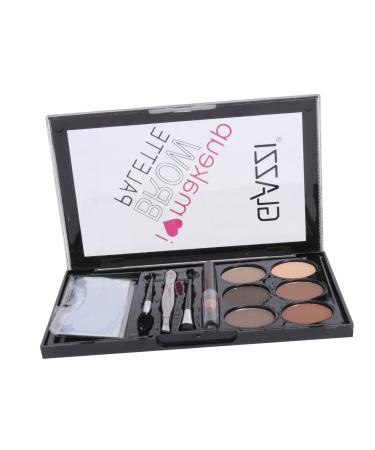 FOMIYES 1 Set Eyebrow Powder Set Makeup Supply Glitter Makeup Lady Eyebrow Powder Brush Eyebrow Stickers