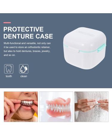 Exceart Denture Case with Sieve Basket | Portable False Teeth Storage & Cleaning Box | Ideal for Travel & Dental Care - Buy Online on GoSupps.com