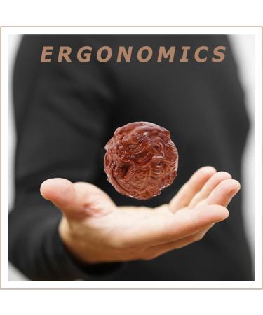 Coolhiya Massage Globe Balls | Hand Exercise & Fitness | Huanghua-Birne Wood Massage Balls for Relaxation & Hand Therapy - Buy Online on GoSupps.com